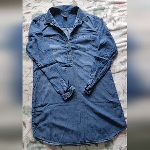 Lucky Brand Blue Long Sleeve Dress